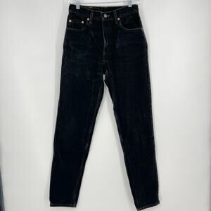 Vtg 90s Levi's 550 Relaxed Fit Tapered Leg Jeans Womens 7 Medium 26x31 USA Black